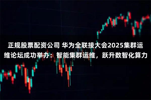 正规股票配资公司 华为全联接大会2025集群运维论坛成功举办：智能集群运维，跃升数智化算力